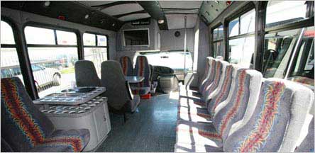 S20 Passenger Party Bus Sacramento Interior