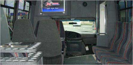 20 Passengers Party Bus Sacramento Interior