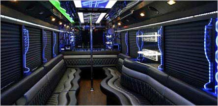 28 Passenger Party Bus Interior Sacramento