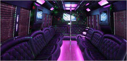 40 Passenger Party Bus Interior Sacramento