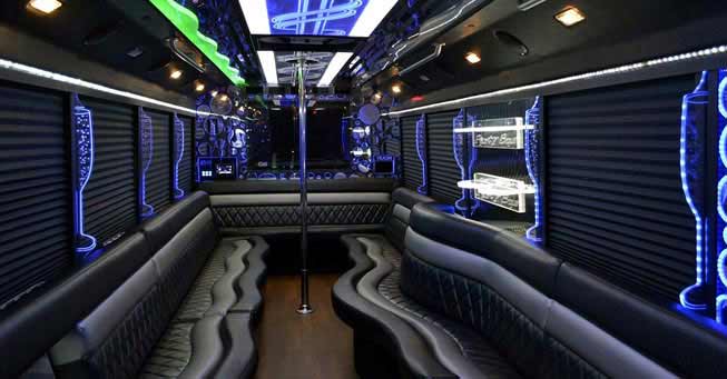 Sacramento 28 Passenger Party Bus Interior